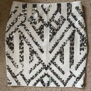 Express Sequin Mini Skirt